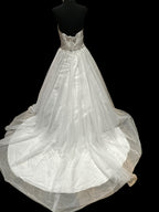 Alfred Angelo Princess Ballgown Wedding Dress | Strapless Sweetheart Tulle Bridal Gown with Beaded Bodice SIZE 10