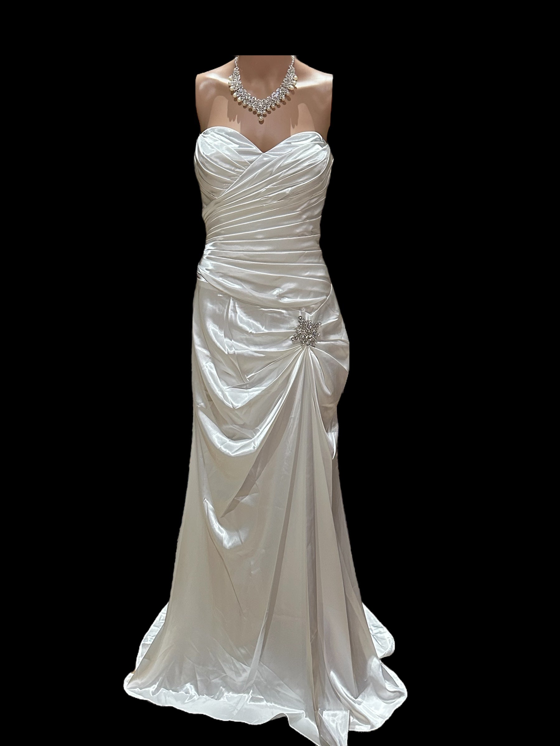 Cinderella Strapless A-line Sheath Gown with a Sweetheart Neckline- SIZE 8