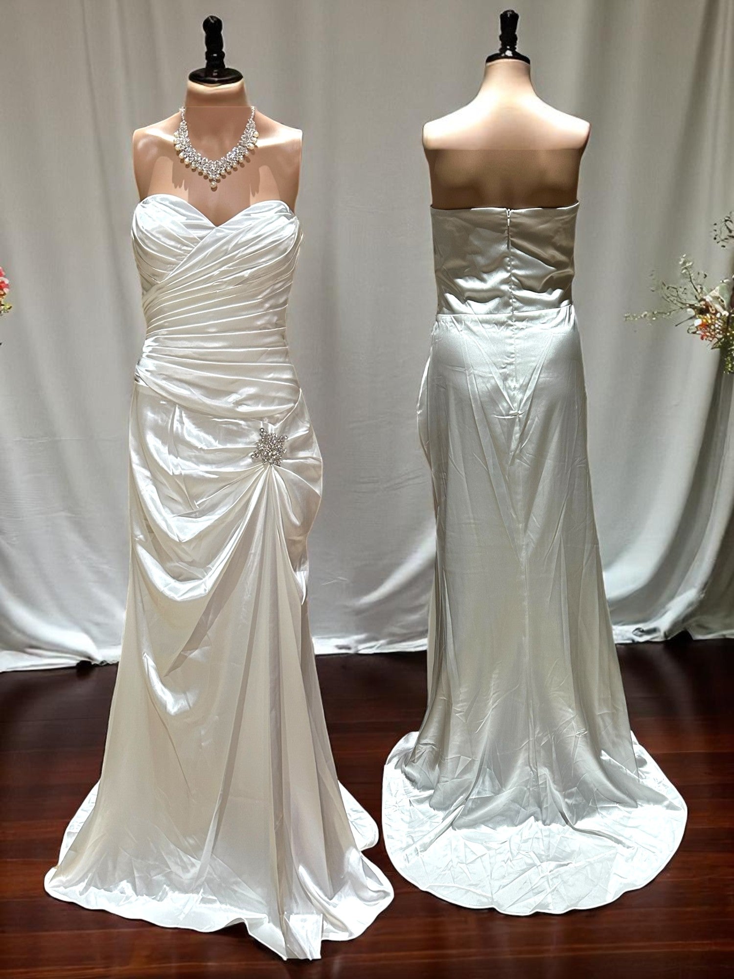 Cinderella Strapless A-line Sheath Gown with a Sweetheart Neckline- SIZE 8