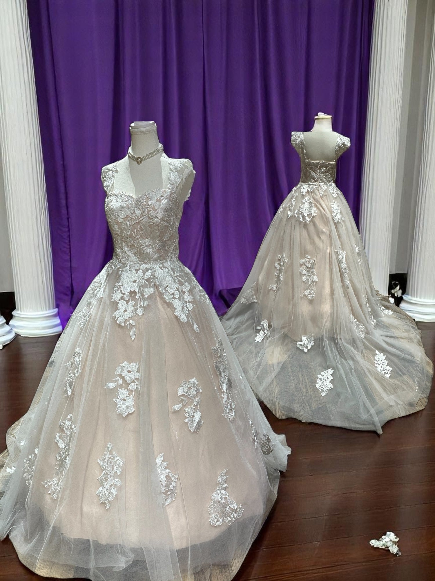 LT Lanting Blush Ball Gown with Sweetheart Neckline SIZE 10