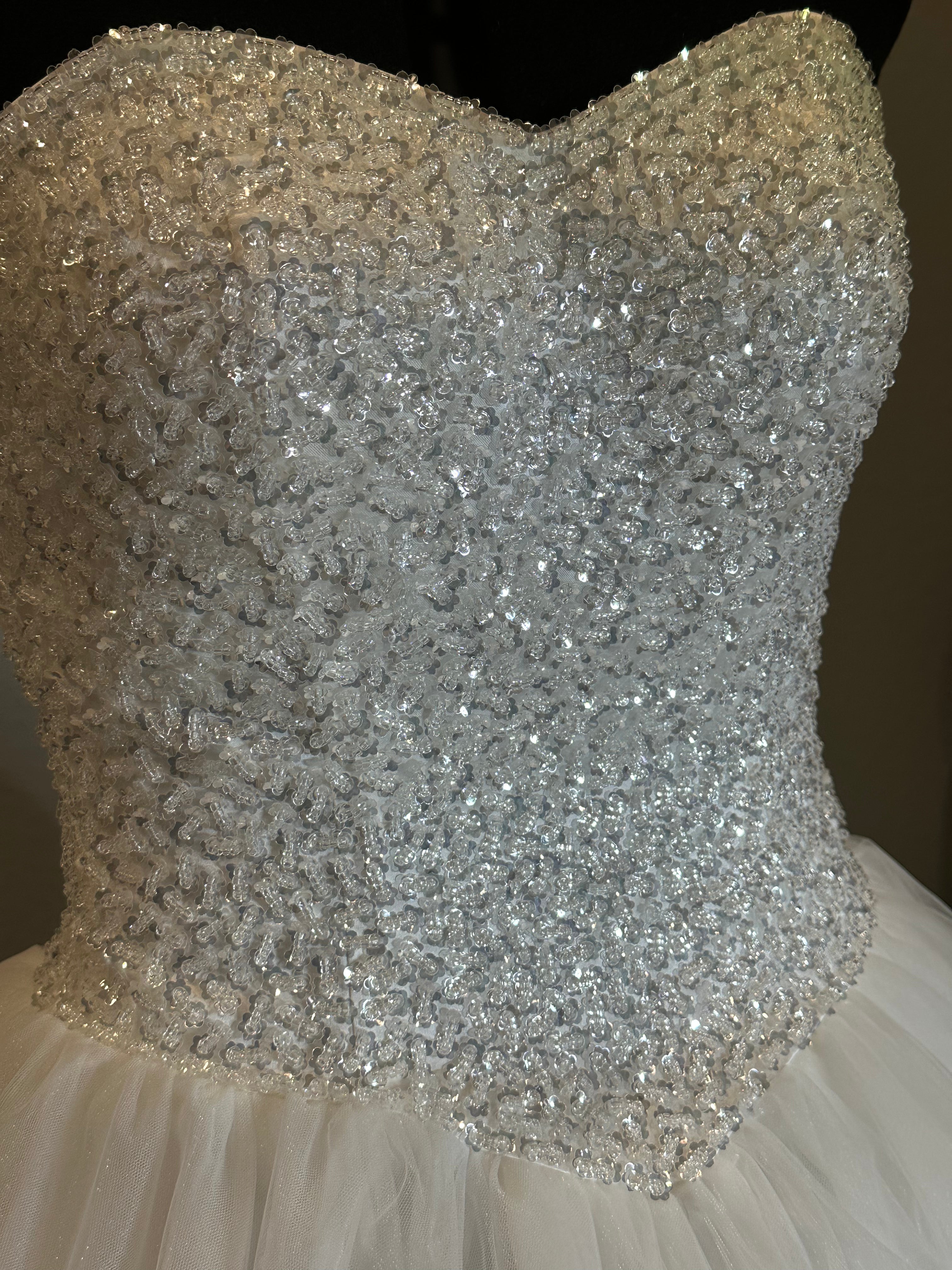 Alfred Angelo AA-Line Strapless Sweetheart Gown with a  Corset Back- SIZE 8