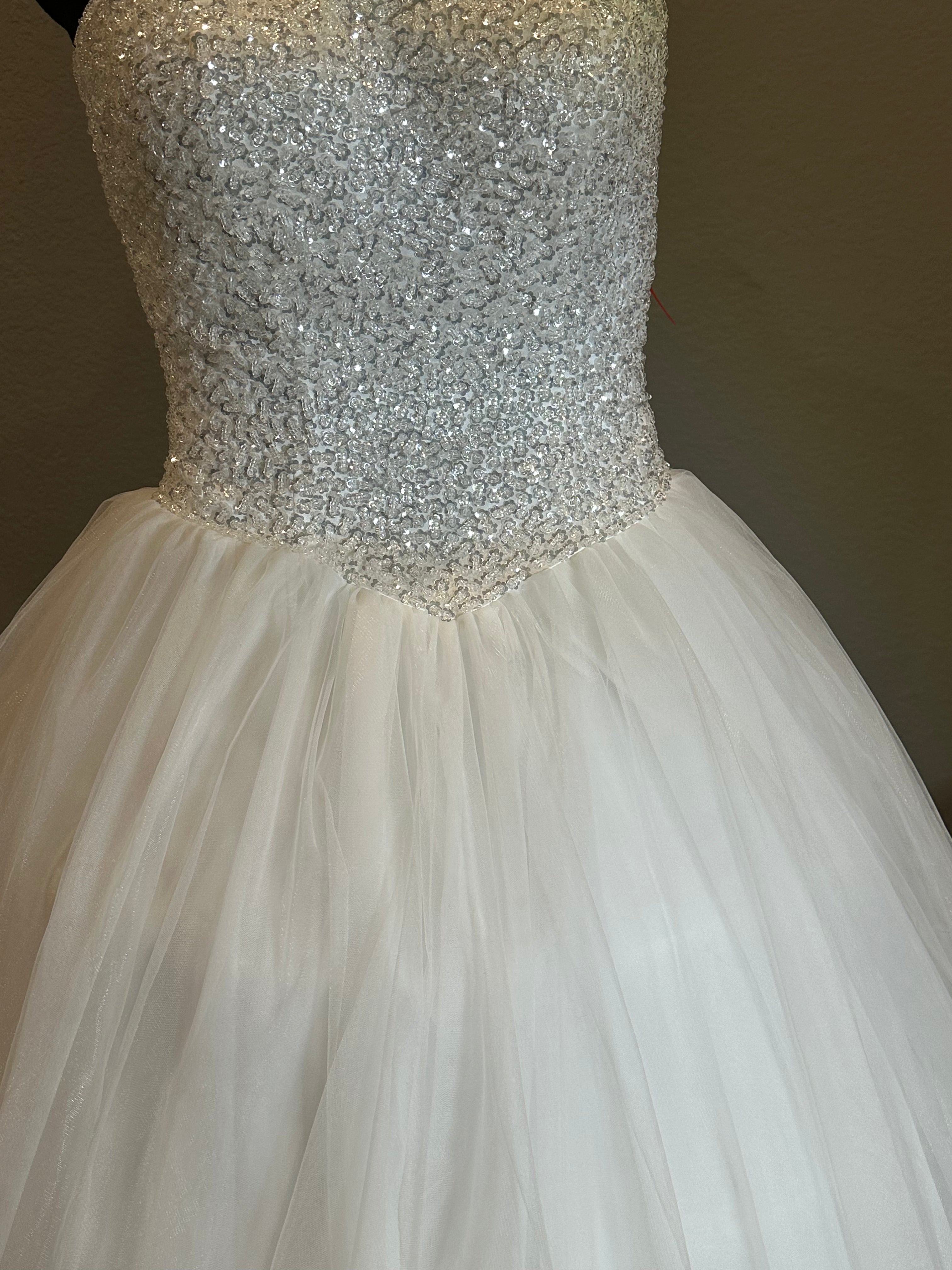 Alfred Angelo AA-Line Strapless Sweetheart Gown with a  Corset Back- SIZE 8