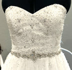 Alfred Angelo Princess Ballgown Wedding Dress | Strapless Sweetheart Tulle Bridal Gown with Beaded Bodice SIZE 10