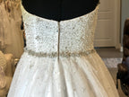 Alfred Angelo Princess Ballgown Wedding Dress | Strapless Sweetheart Tulle Bridal Gown with Beaded Bodice SIZE 10
