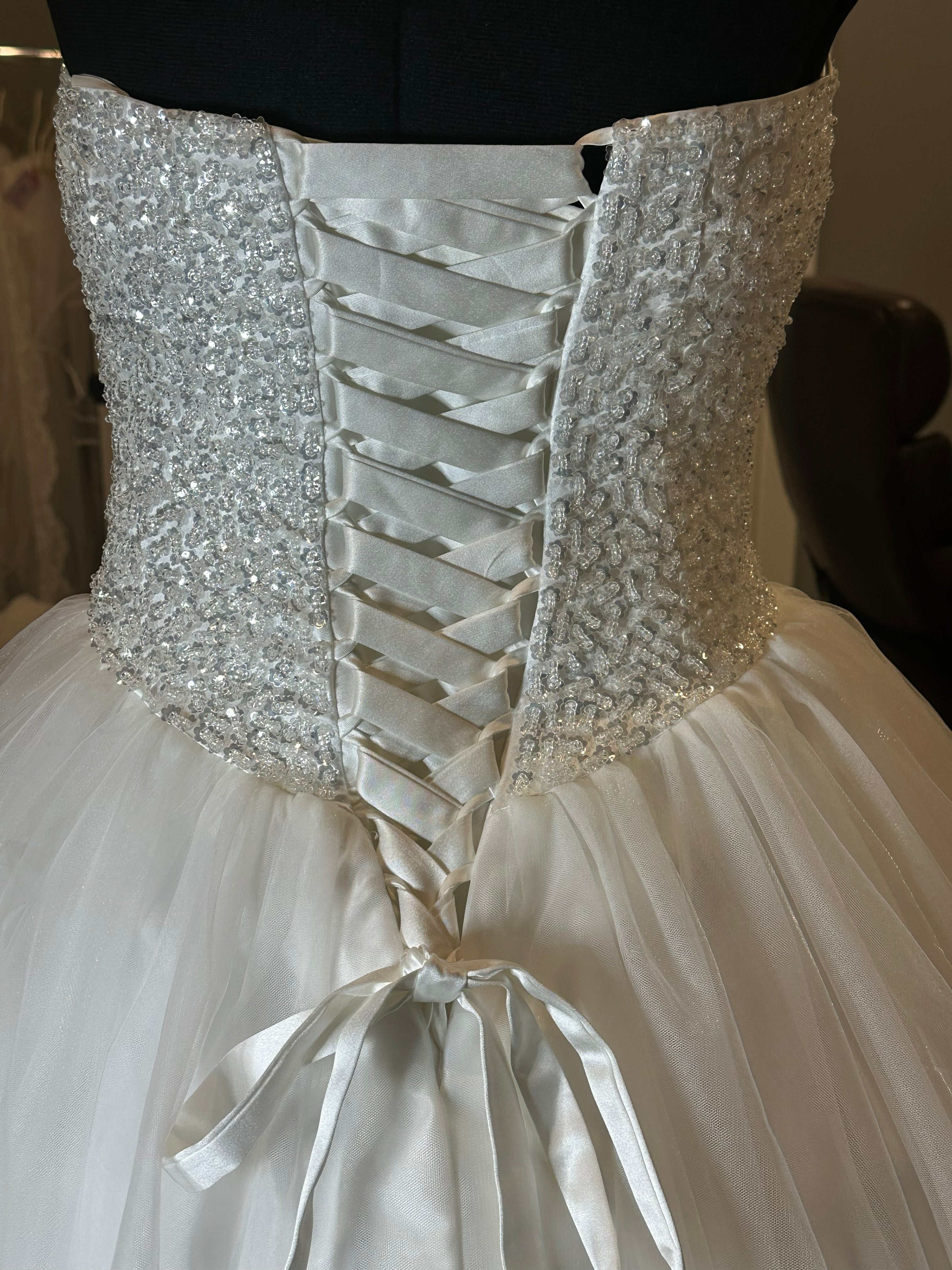 Alfred Angelo A-Line Strapless Sweetheart Gown with a  Corset Back- SIZE 8