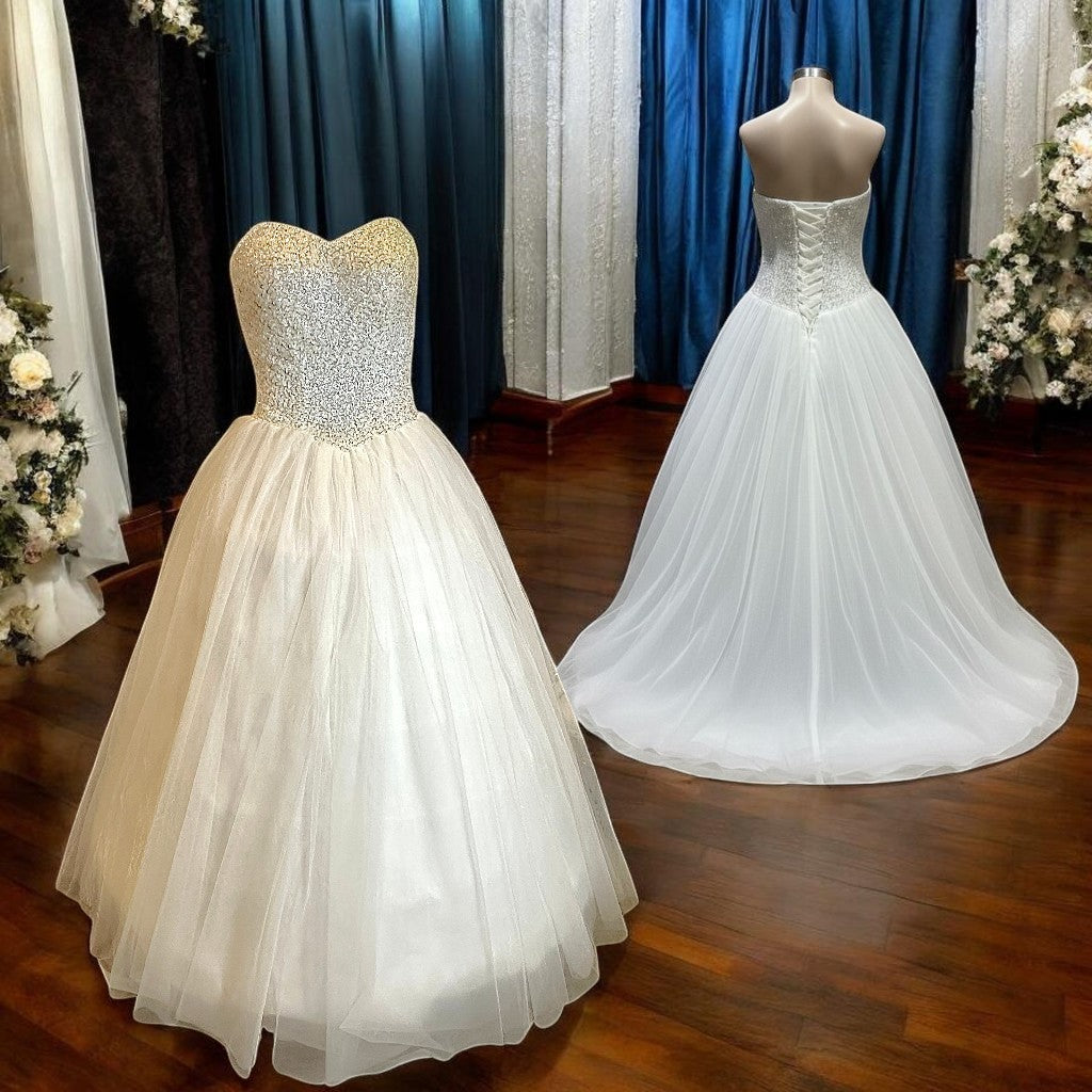 Alfred Angelo A-Line Strapless Sweetheart Gown with a  Corset Back- SIZE 8