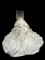 Anne Barge Petrouchka Elegant Ball Gown Wedding Dress with Beaded Illusion Bodice SIZE 8