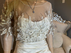 Anne Barge Petrouchka Elegant Ball Gown Wedding Dress with Beaded Illusion Bodice SIZE 8