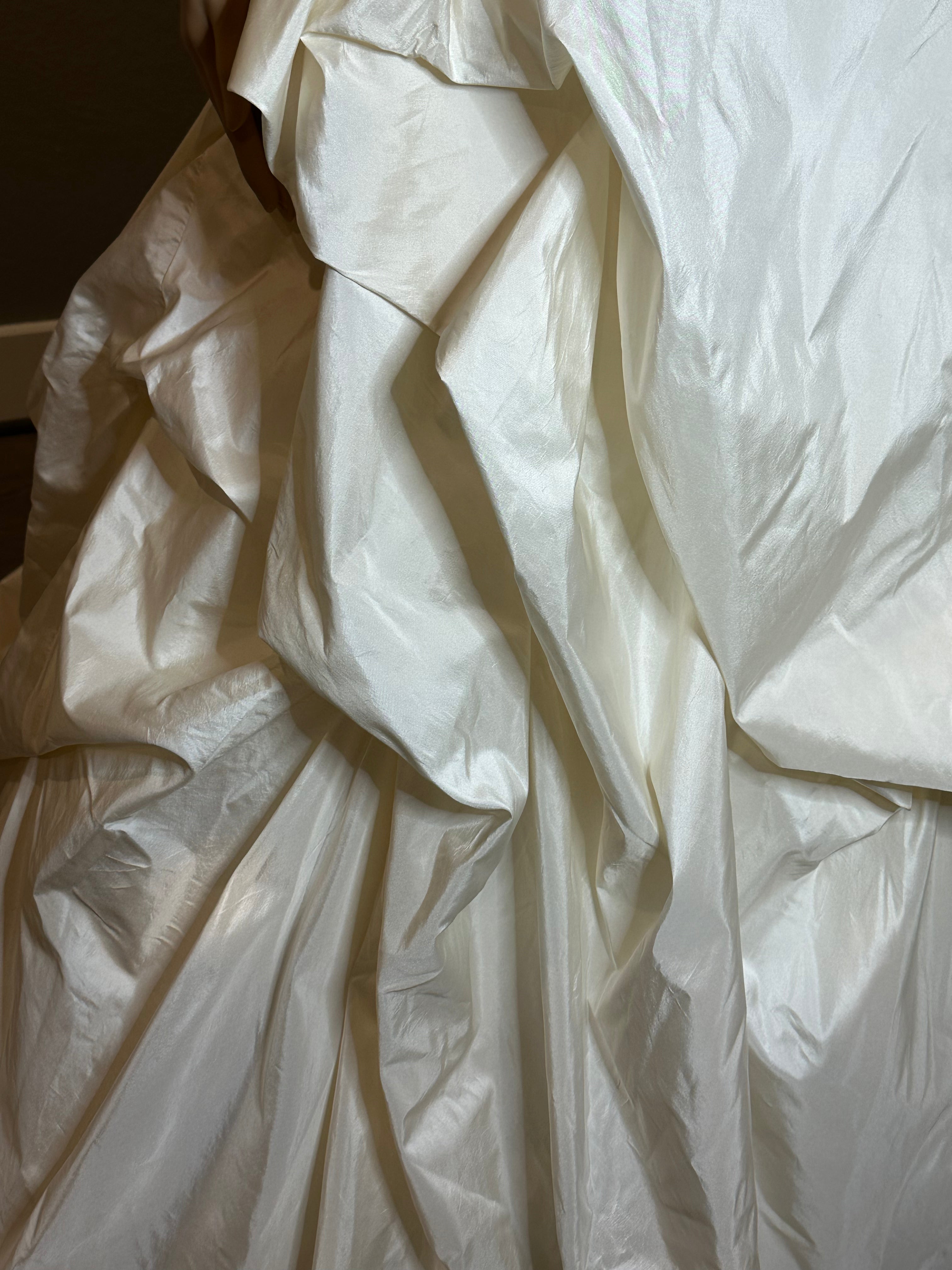 Anne Barge Petrouchka Elegant Ball Gown Wedding Dress with Beaded Illusion Bodice SIZE 8