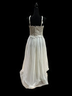 Alyce Designs Boho Lace Wedding Dress with Spaghetti Straps | A-Line Tulle Bridal Gown SIZE 8