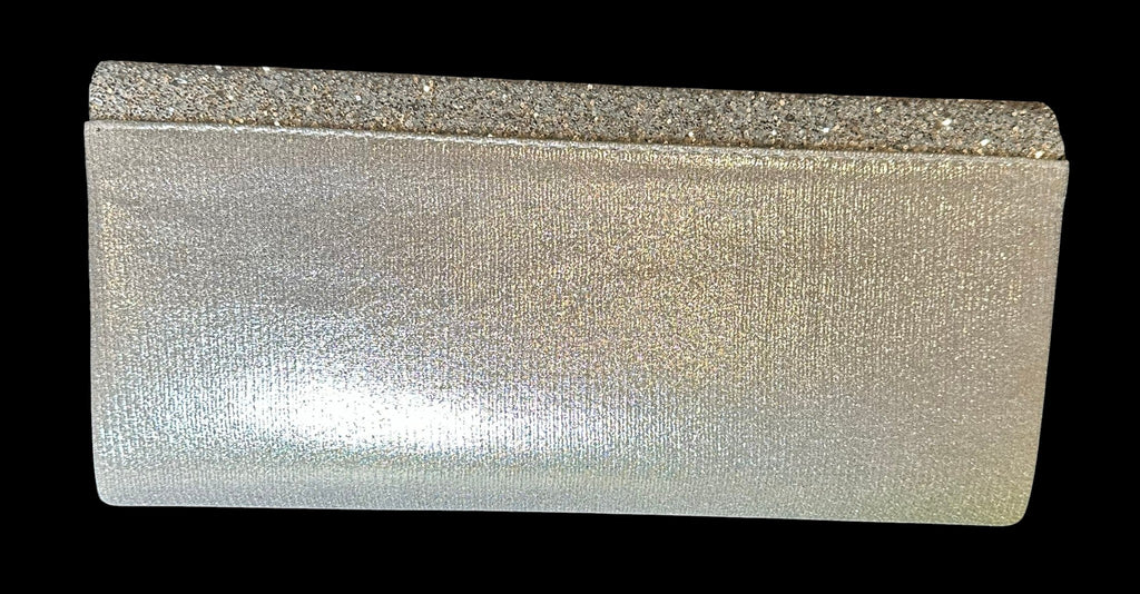 Silver Glitter Bridal Clutch Purse