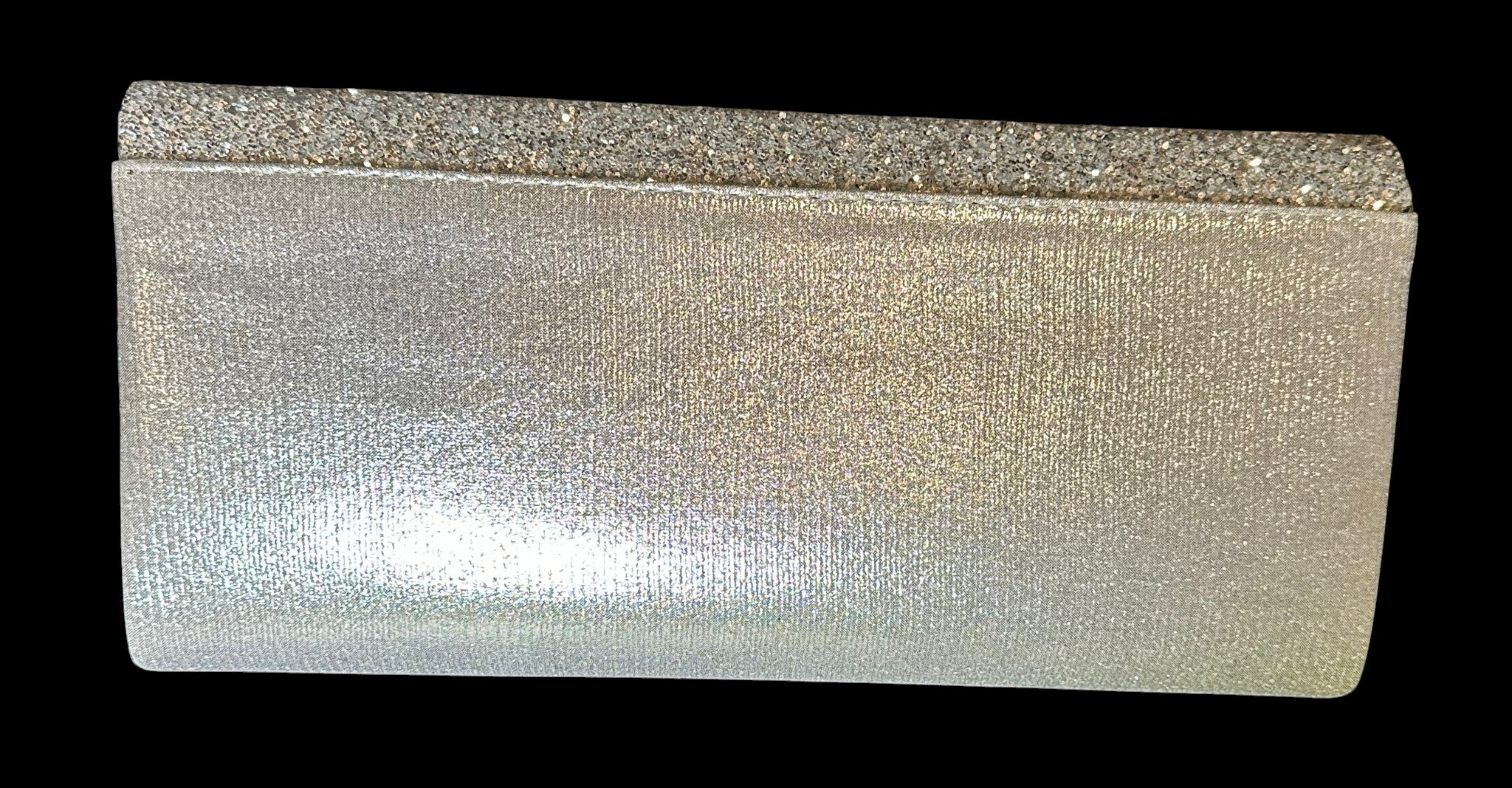 Silver Glitter Bridal Clutch Purse