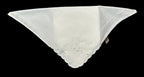 Bride Embroidered Wedding Handkerchief with Rhinestone Floral Design