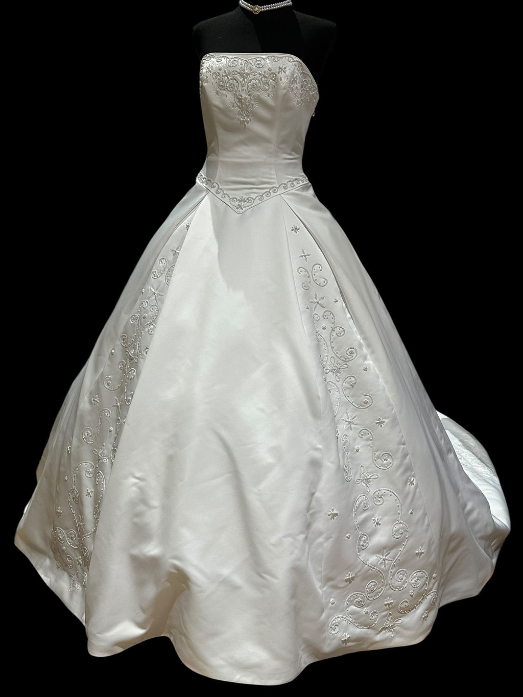 Christina Wu Strapless Ballgown with Royal Train SIZE 8