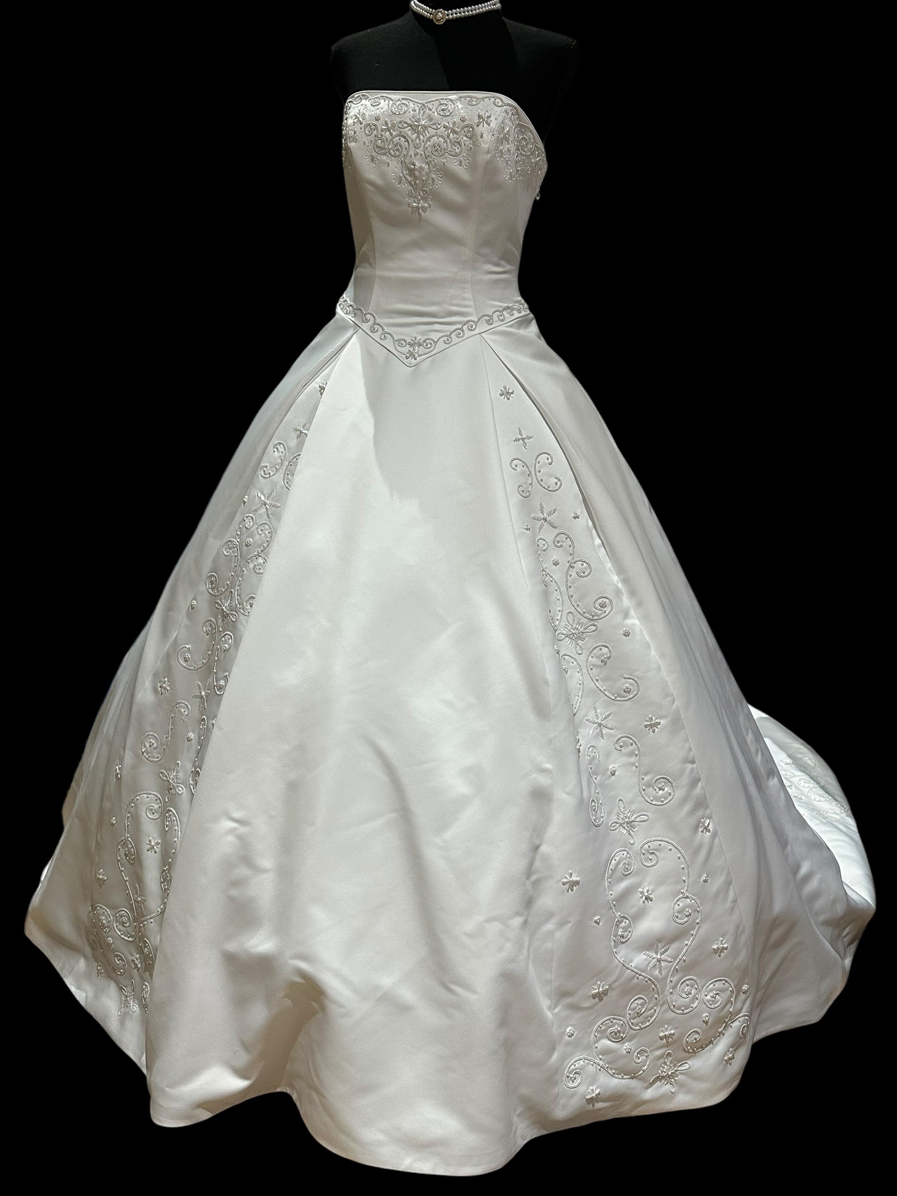 Christina Wu Strapless Ballgown with Royal Train SIZE 8