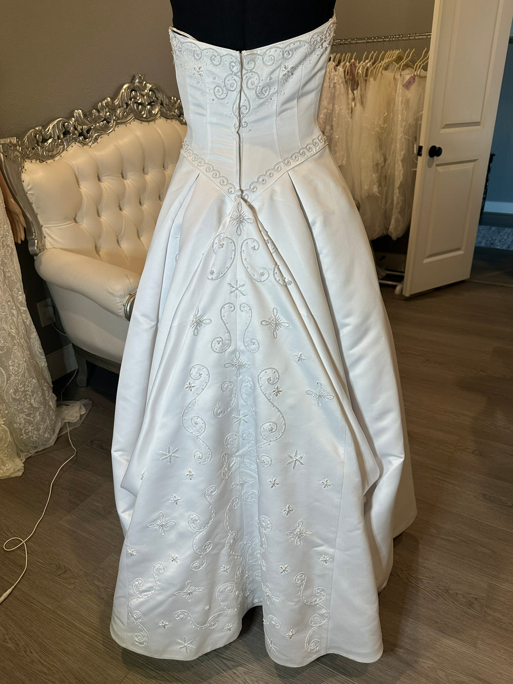 Christina Wu Strapless Ballgown with Royal Train SIZE 8