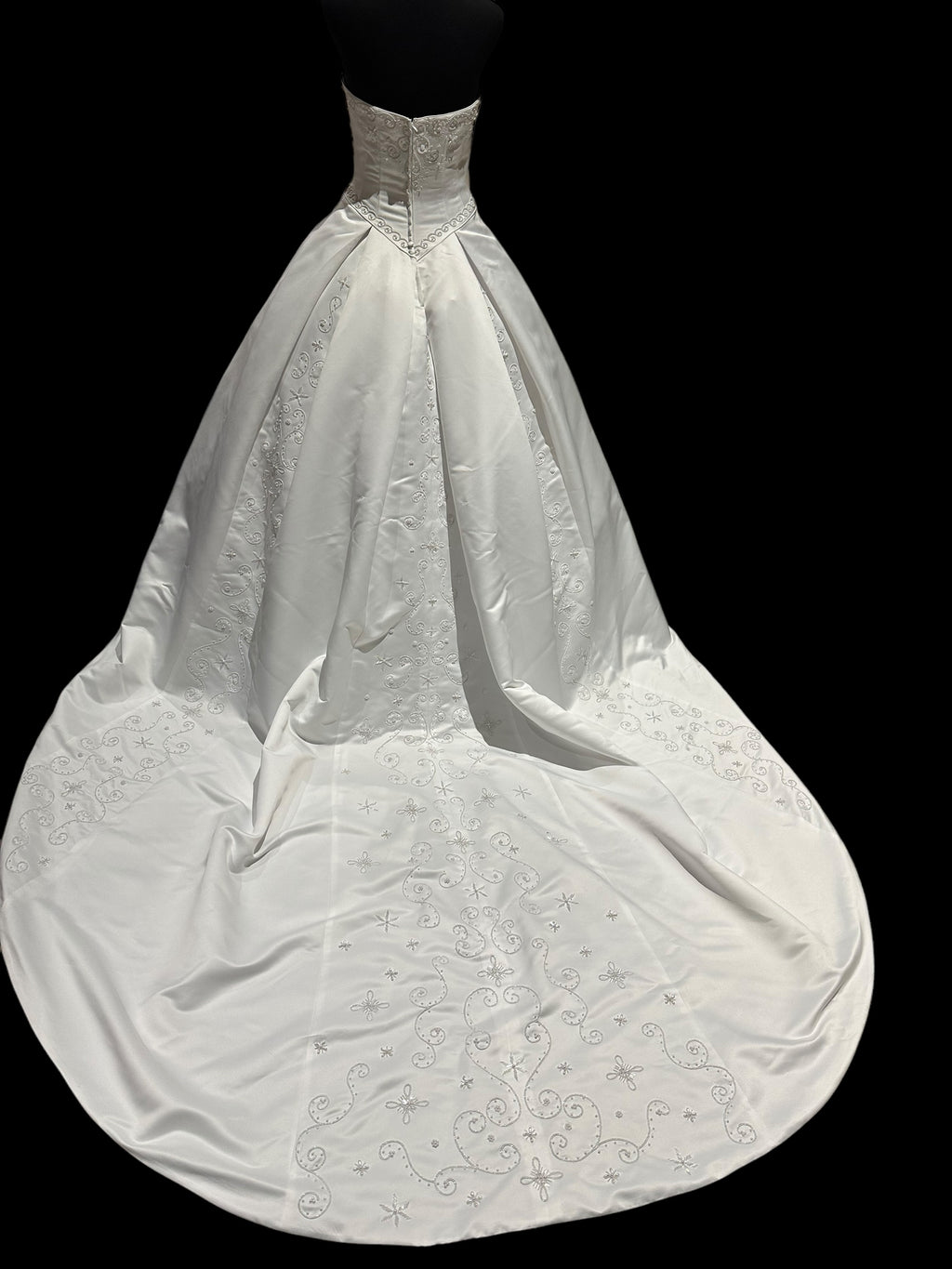 Christina Wu Strapless Ballgown with Royal Train SIZE 8