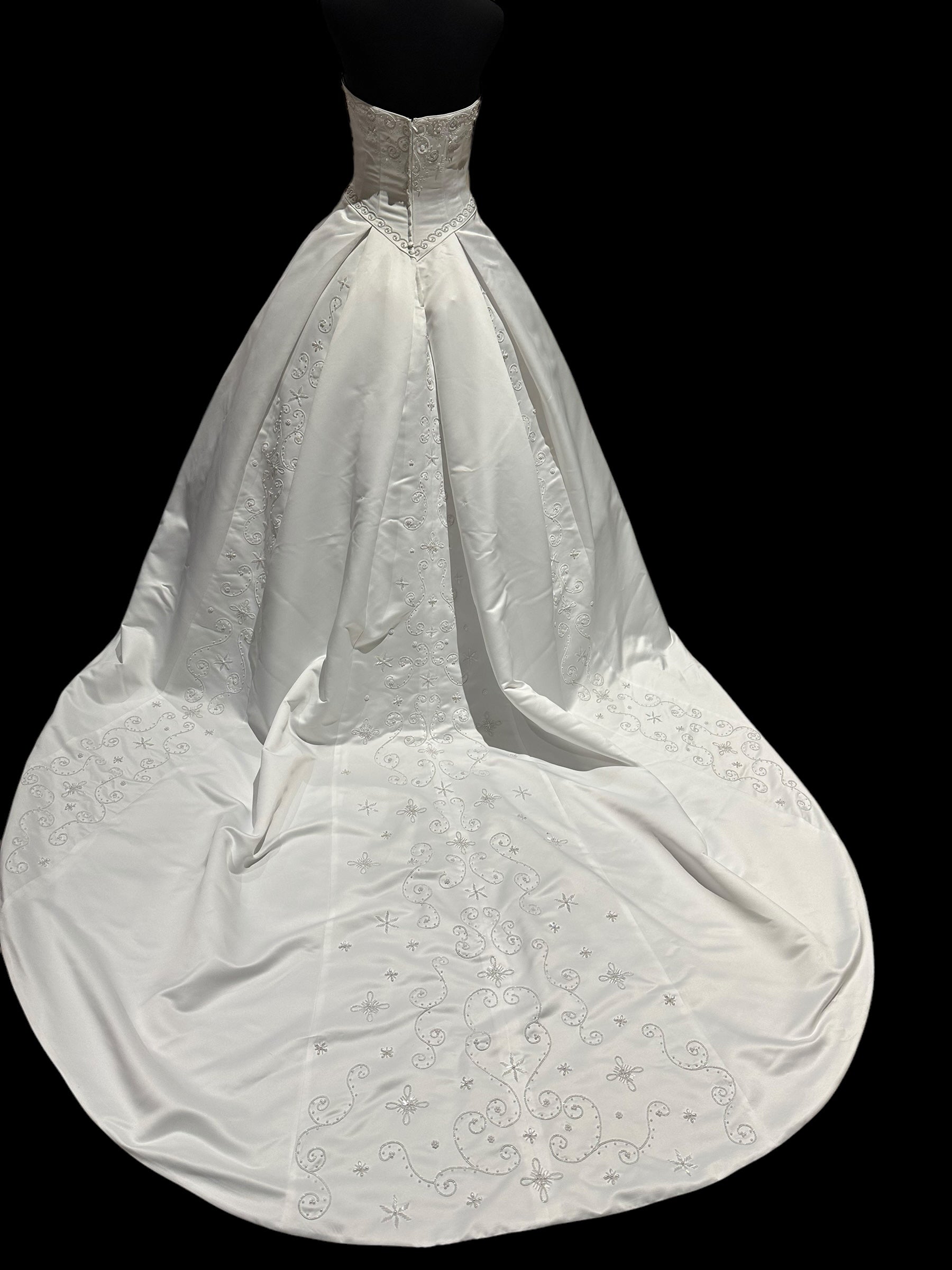 Christina Wu Strapless Ballgown with Royal Train SIZE 8
