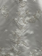 Michaelangelo David’s Bridal Strapless Satin A-Line Wedding Dress w/ Corset Back & Chapel Train SIZE 8