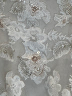 David’s Bridal Strapless Lace Ball Gown Wedding Dress with Tulle Skirt & Train SIZE 10