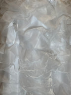 E Jue Shung Strapless Wedding Dress – Ruffle Ball Gown, High-Low Convertible Style- SIZE 16