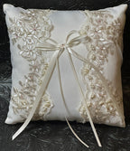 Pearl & Lace Wedding Ring Pillow