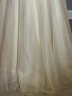 JJ’s House Long Sleeve Lace A-Line Wedding Dress with Illusion Back & Train SIZE 10