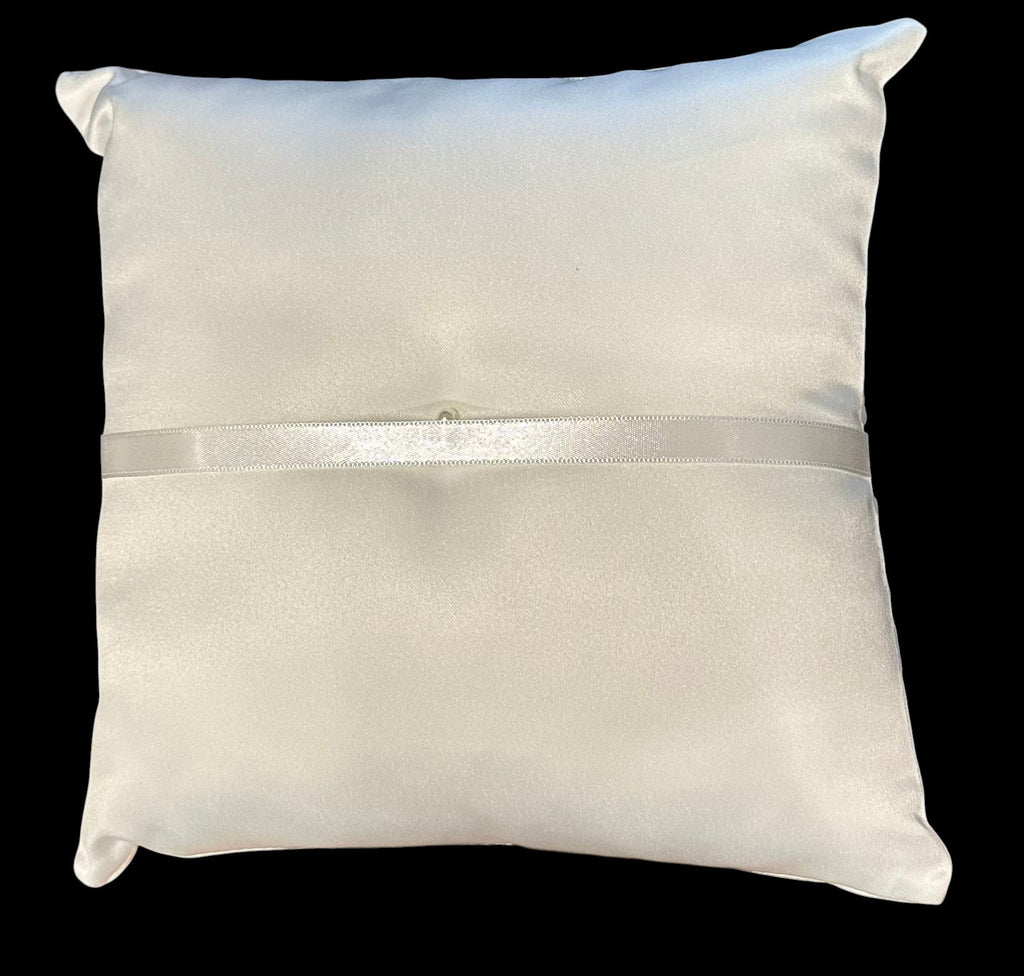 Elegant White Lace Wedding Ring Pillow