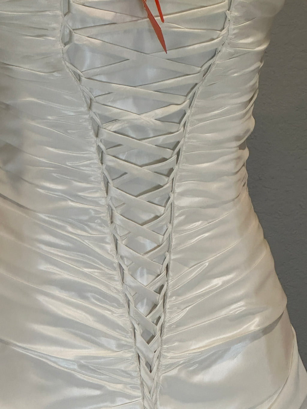 Maggie Sottero Ruched Taffeta Fit & Flare Wedding Dress with Corset Back SIZE 10