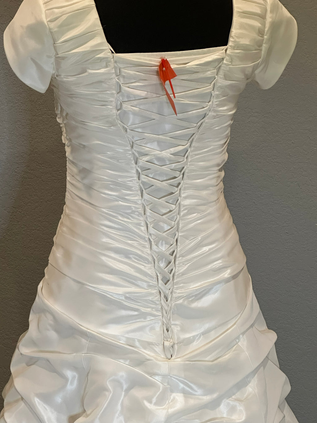 Maggie Sottero Ruched Taffeta Fit & Flare Wedding Dress with Corset Back SIZE 10