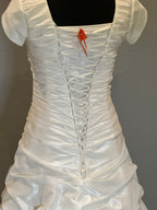 Maggie Sottero Ruched Taffeta Fit & Flare Wedding Dress with Corset Back SIZE 10