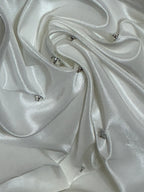 Maggie Sottero Ruched Taffeta Fit & Flare Wedding Dress with Corset Back SIZE 10