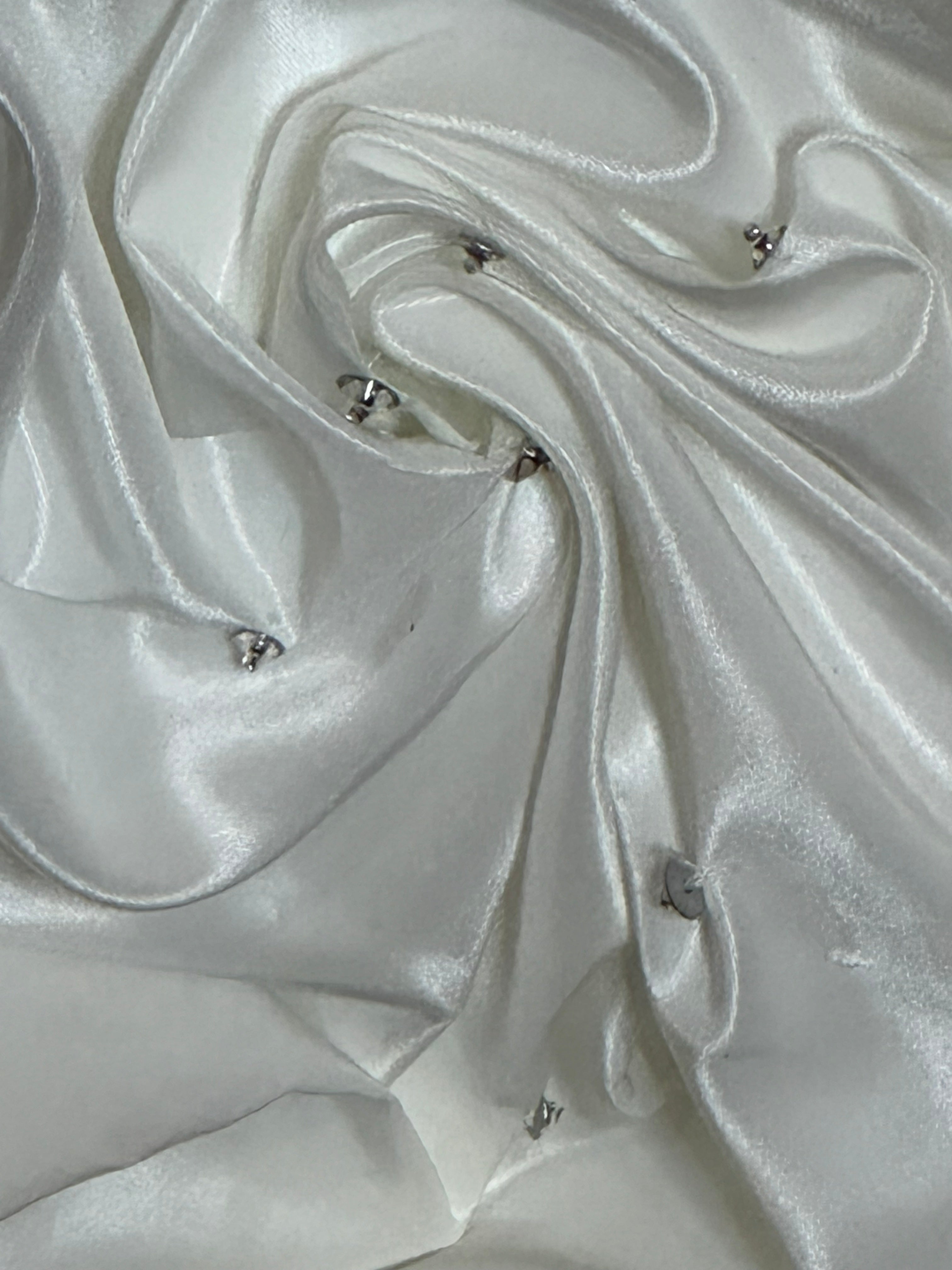 Maggie Sottero Ruched Taffeta Fit & Flare Wedding Dress with Corset Back SIZE 10