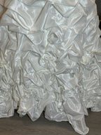 Maggie Sottero Ruched Taffeta Fit & Flare Wedding Dress with Corset Back SIZE 10