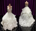 Martin Thornburg Full Ball Gown with V-Neck with Lace and Embroidery SIZE 6