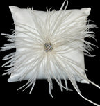 Luxury Inspired Feather Wedding Ring Pillow