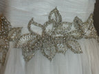 Blue by Enzoani Halifax A-Line Tulle Wedding Dress w/ Beaded Cap Sleeves & Open Back SIZE 8