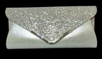 Silver Glitter Bridal Clutch Purse