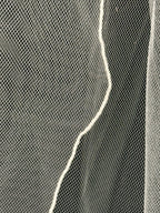 Classic Finger-Tip Single Tier Tulle Wedding Veil with Lace Trim
