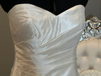 Jasmine Strapless Ruched Wedding Dress with Cascading Ruffled Train SIZE 8