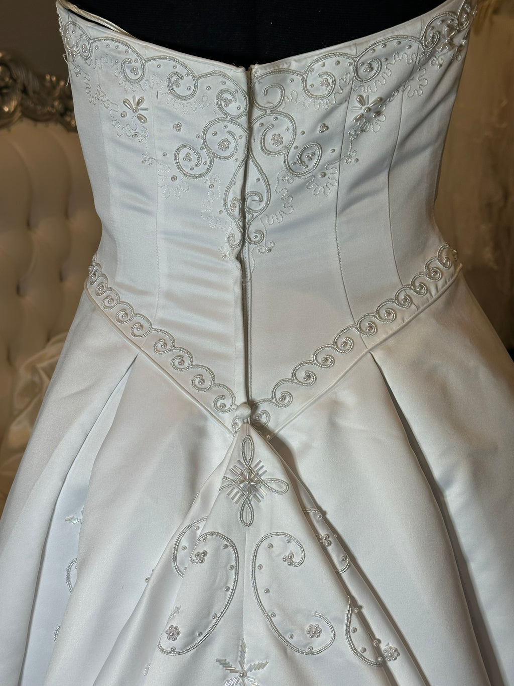 Christina Wu Strapless Ballgown with Royal Train SIZE 8