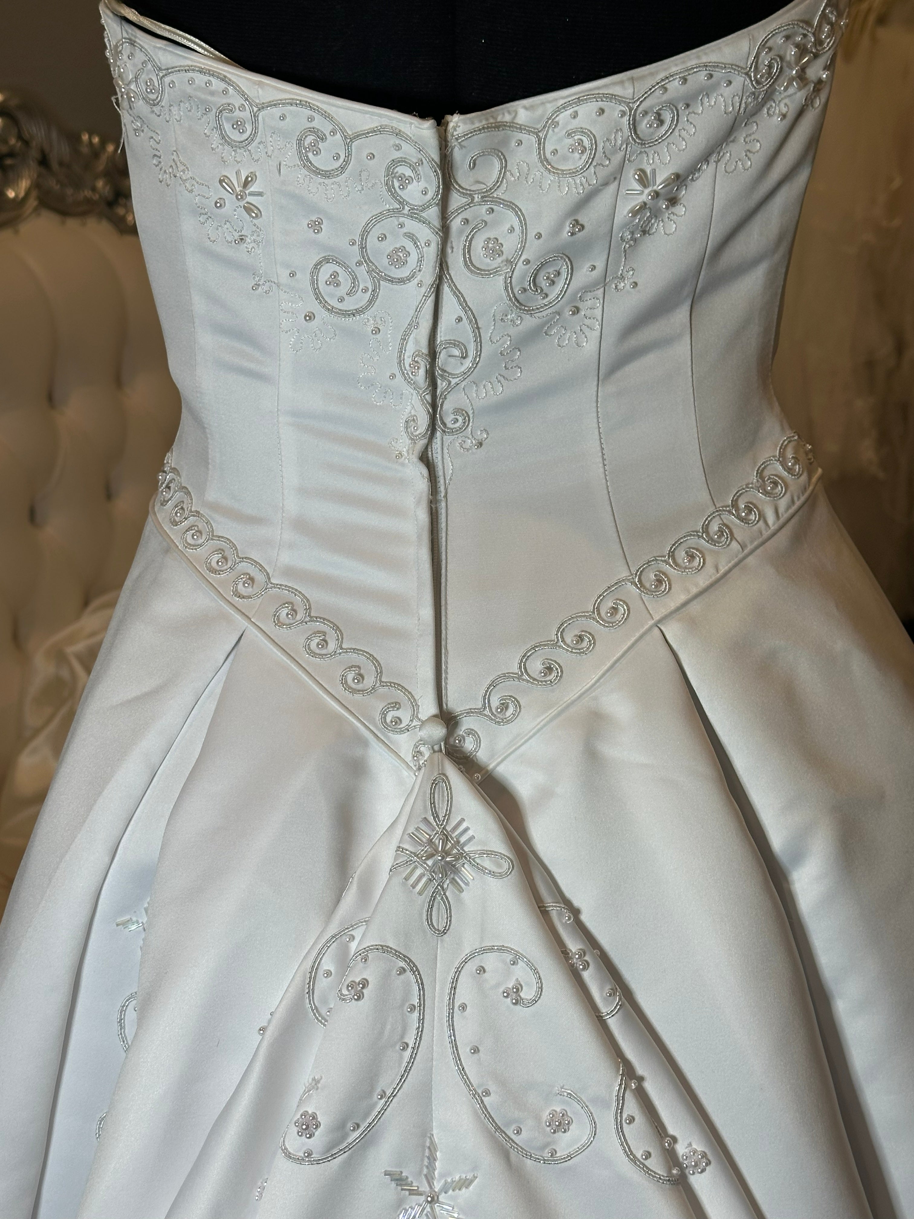 Christina Wu Strapless Ballgown with Royal Train SIZE 8