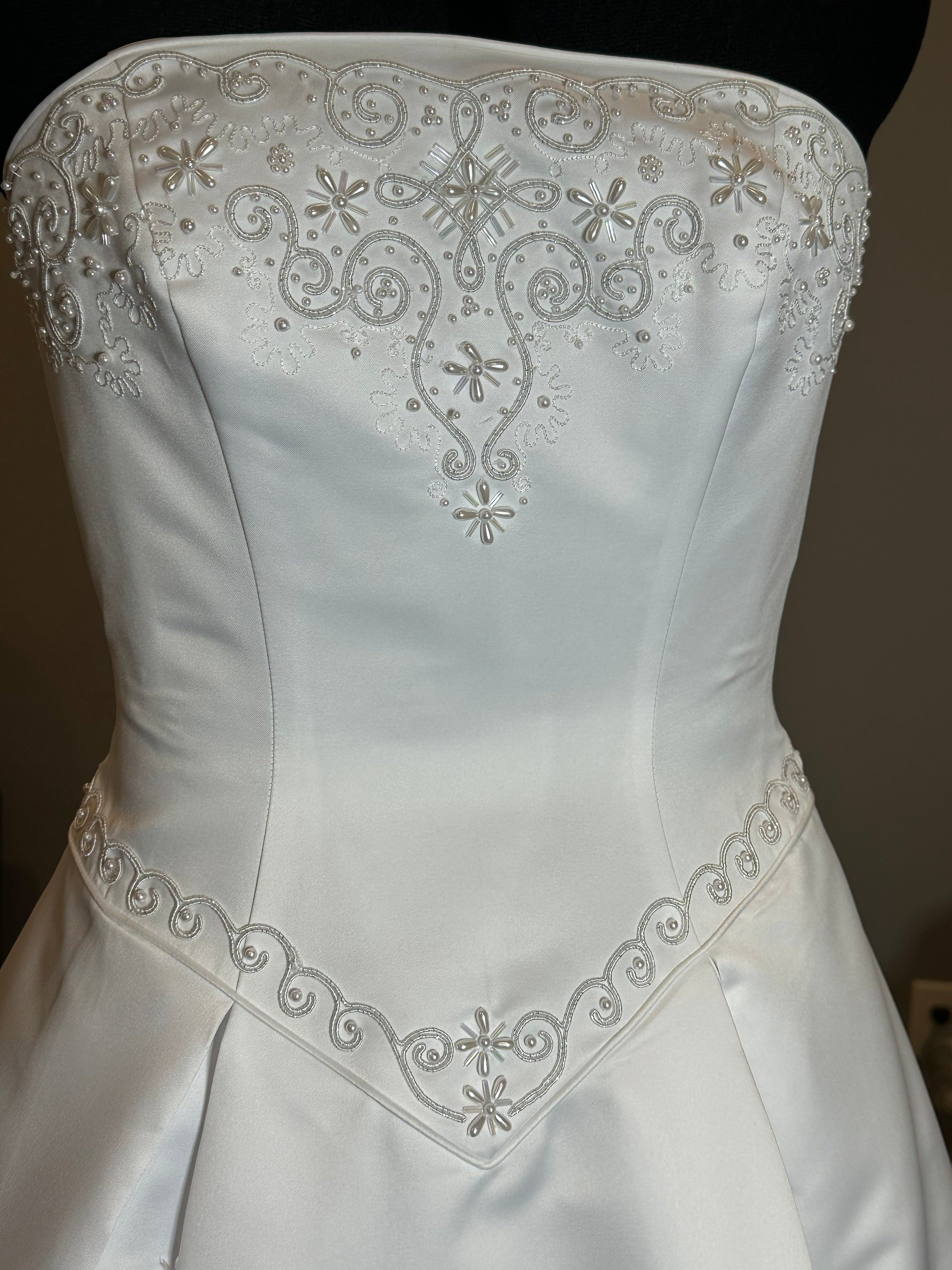 Christina Wu Strapless Ballgown with Royal Train SIZE 8