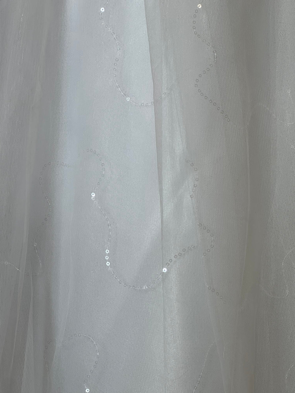 Park Bravo Tea-Length Wedding Dress – Lace Bodice, Illusion Neckline, Tulle Skirt- SIZE 18