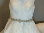 Boutique by Eddy K Wedding Dress – Organza Ruffle Ball Gown, V-Neck, Dramatic Train- SIZE 20