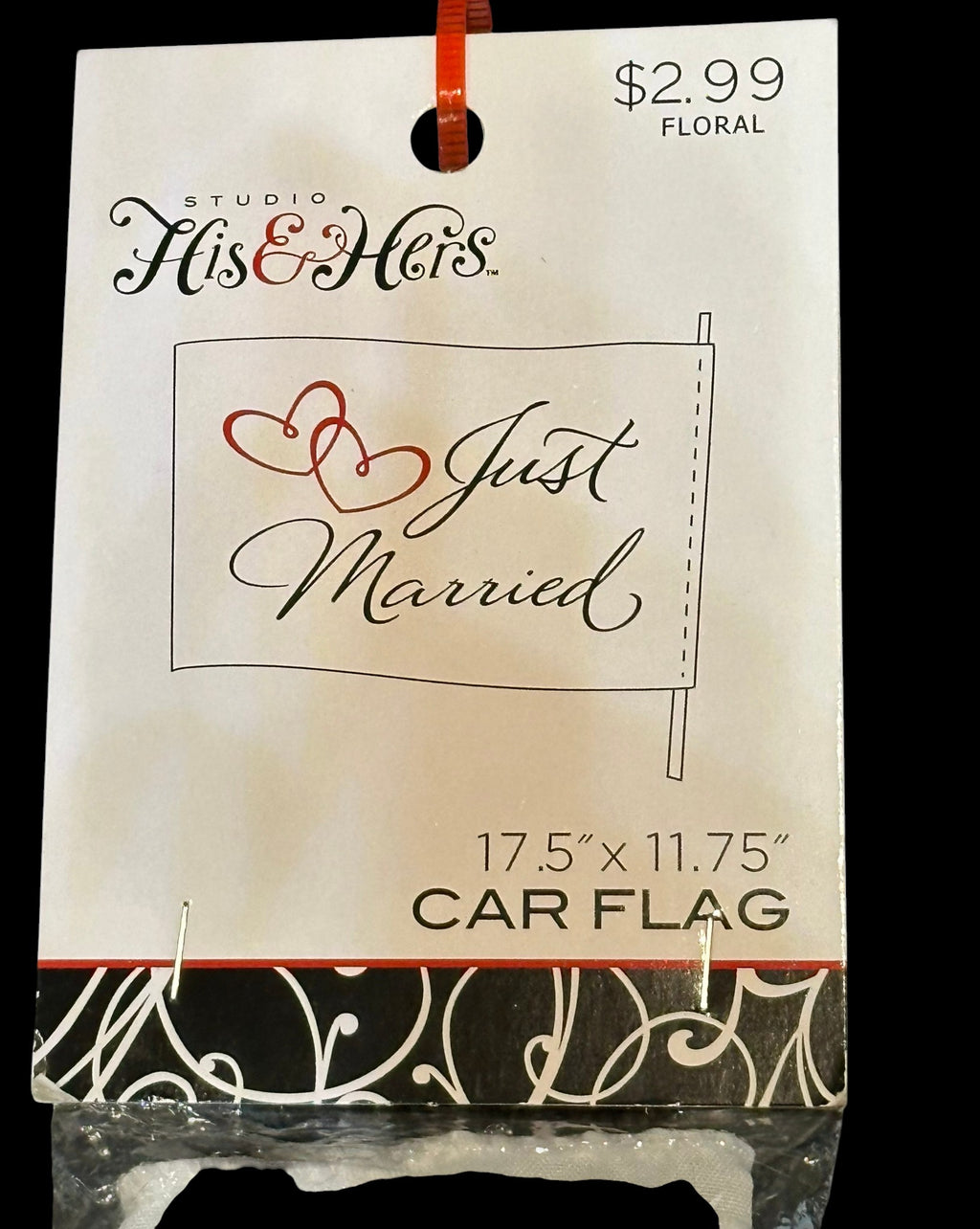 His & Hers “Just Married” Wedding Car Flag