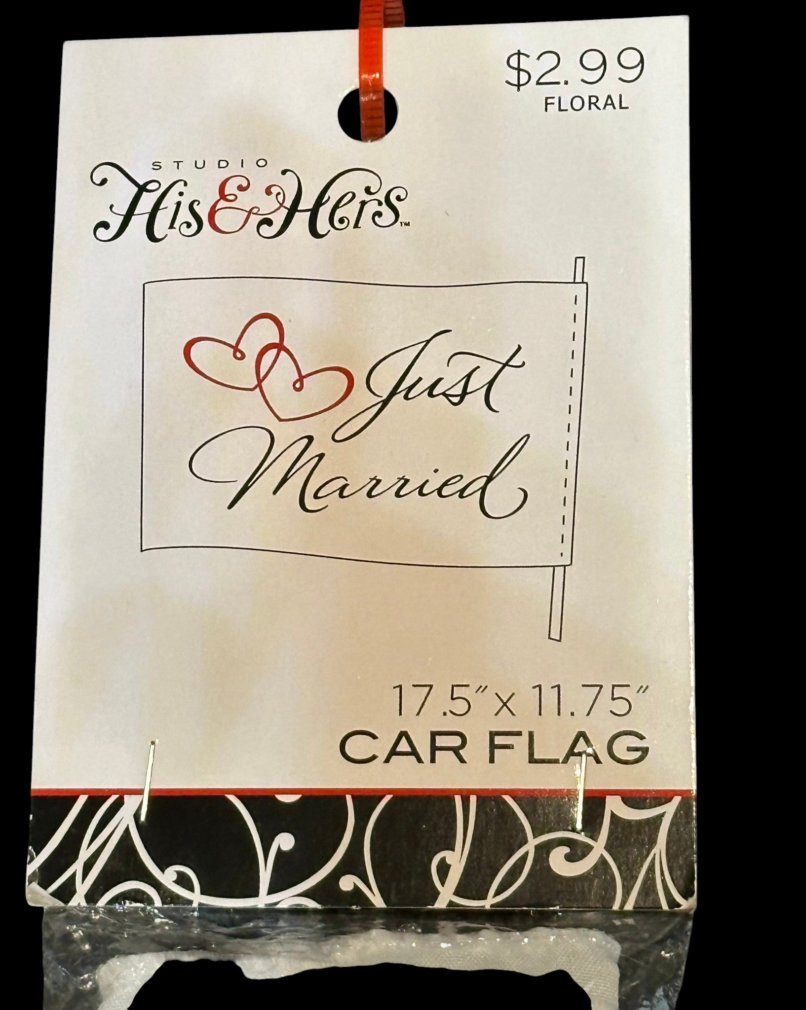 His & Hers “Just Married” Wedding Car Flag