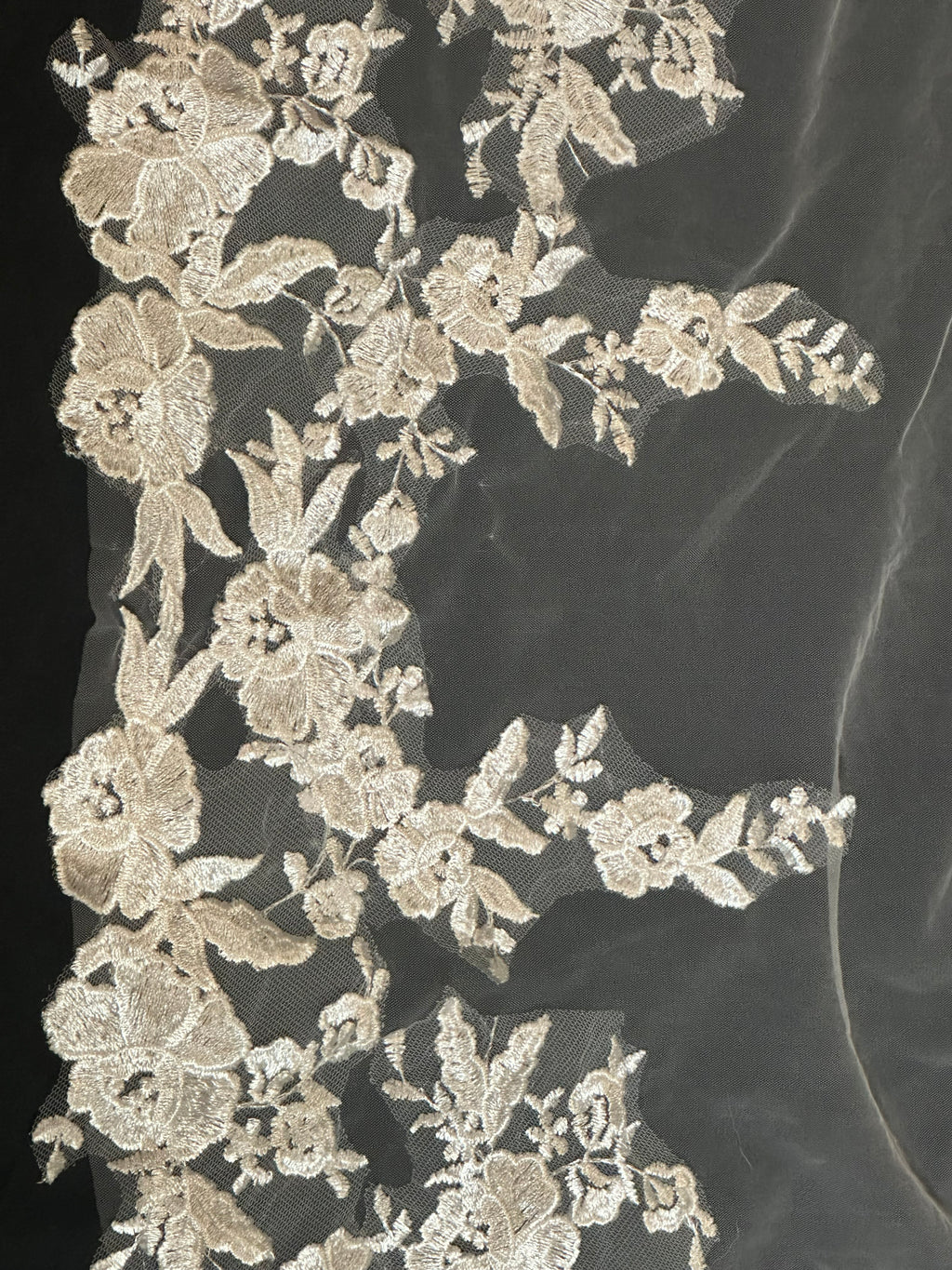 Cathedral Length Wedding Veil – Lace Edge Bridal Veil, Single Tier Soft Tulle Veil