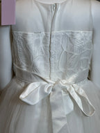 White Flower Girl Dress- Lace & Sequin Tulle Dress, Formal Wedding Dress SIZE 6