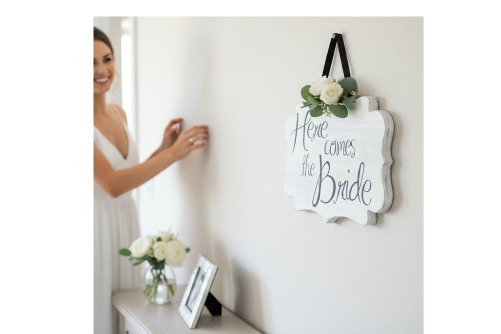 “Here Comes the Bride” Rustic Wedding Sign